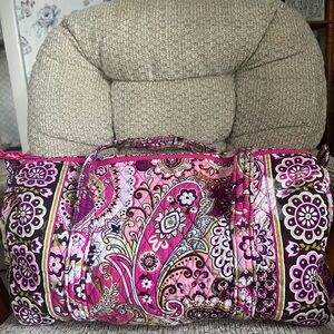 Vera Bradley Pink and Purple Paisley Travel Bag
